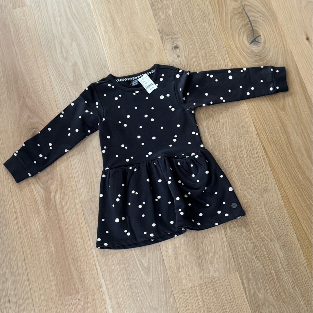 Stylish Black Polka Dot Kids Dress